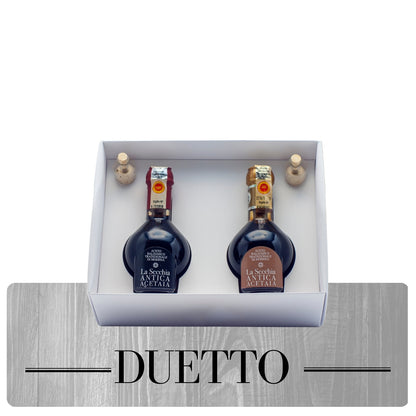 Aceto Balsamico Tradizionale di Modena D.O.P. DUETTO ”EXTRAVECCHIO + AFFINATO"